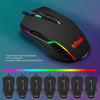 RedThunder K10 Wired Gaming Keyboard and Mouse and Wrist Rest Combo, RGB Backlit - Image 6