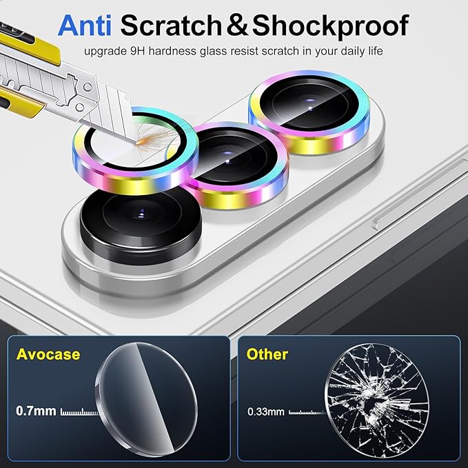 for Samsung Galaxy Z Fold 7 Camera Lens Protector, Individual Metal Ring - Image 3