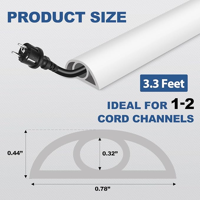 Floor Cord Cover for Wires on Floor Self Adhesive Cord Hider Floor Cable - Image 6