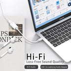 USB C to Lightning Headphone Audio Adapter, Type C Male to Female Lightning - Image 2