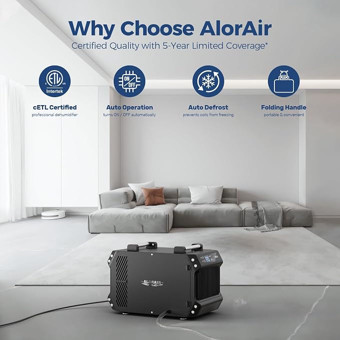 ALORAIR Crawlspace Dehumidifiers, 145 Pint Commercial Dehumidifier - Image 4