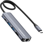 USB C Hub Ethernet HDMI Multiport Adapter by Glomtheia