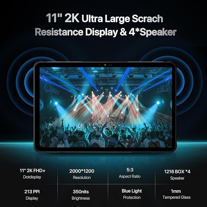 UMIDIGI 2K 11inch Rugged Tablet Android, Active T1 Octa-core 16GB RAM+128GB ROM - Image 2