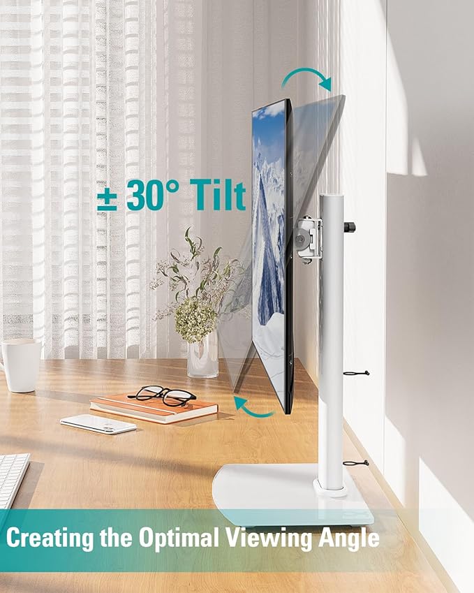 MOUNT PRO Single Monitor Stand Fits Max 32 inch Screen, Free-Standing Computer - Image 5