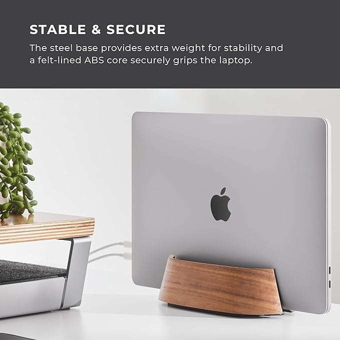 HumanCentric Vertical Laptop Stand in Maple Wood, Upright Adjustable Holder and - Image 6