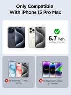 Compatible for iPhone 15 Pro Max Privacy Screen Protector Tempered Glass 6.7 - Image 2