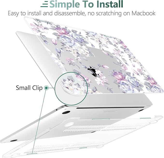 TWOLSKOO Compatible with MacBook Pro 13 inch Case 2023-2016 A2338 M2/M1 A2251 - Image 3