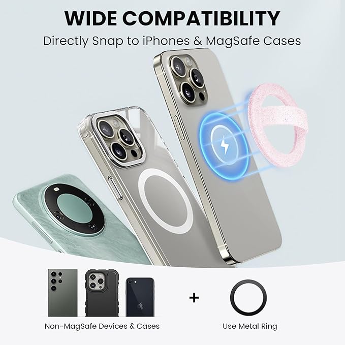 Magnetic Silicone Ring Grip Phone Holder, Loop Grip Phone Holder, Magnetic - Image 4