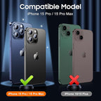 UniqueMe Compatible for 3 Pack iPhone 15 Pro/iPhone 15 Pro Max Camera Lens - Image 7