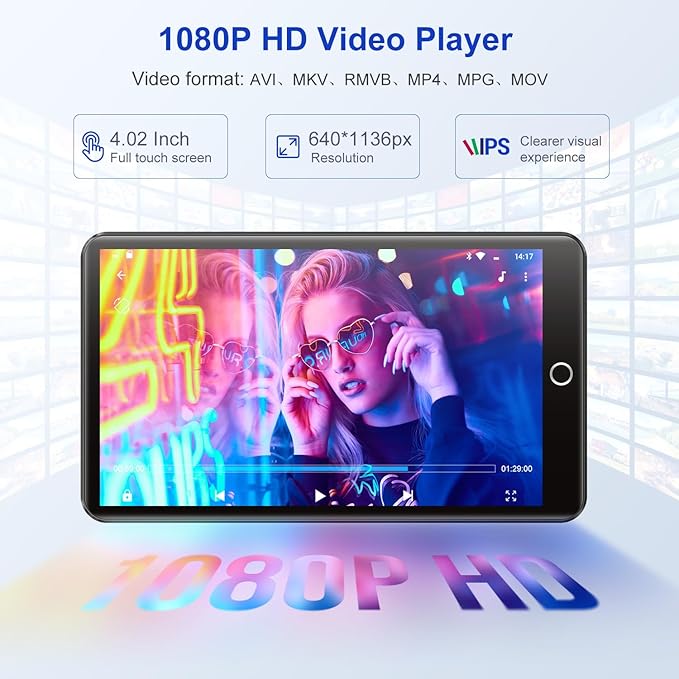 Conrain 96GB MP3 Player with Bluetooth and WiFi, Music Player with Spotify - Image 3