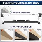 VIVO Large Height Adjustable Under Desk Keyboard Tray, C-clamp Mount System - Image 7