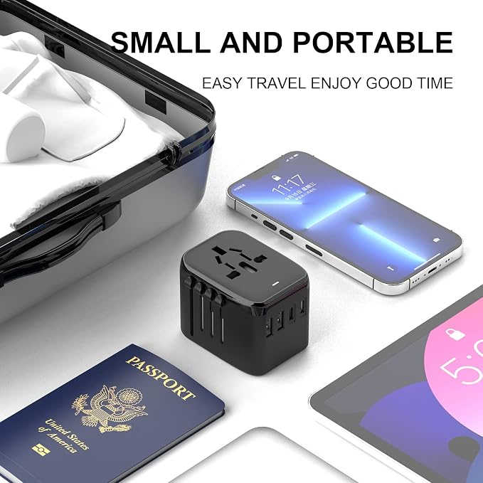 Universal International Power Travel Plug Adapter, 5 in 1 European Travel Plug - Image 5