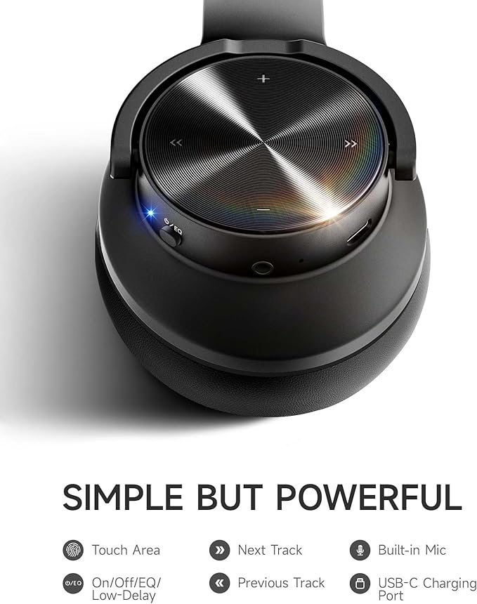 Picun B8 Bluetooth Headphones, 120H Playtime Headphone Wireless Bluetooth - Image 7