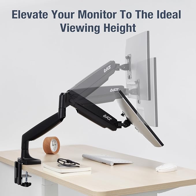 AVLT Single 17"-45" Monitor Arm Desk Mount Premium Mechanical Spring fits One - Image 6