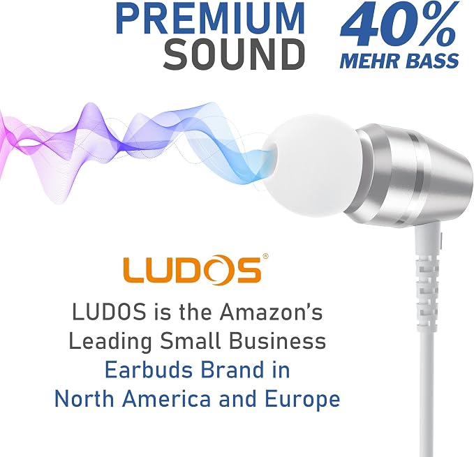 LUDOS OMNITONE Wired Earbuds in-Ear Headphones, 5 Years Warranty, Earphones - Image 7