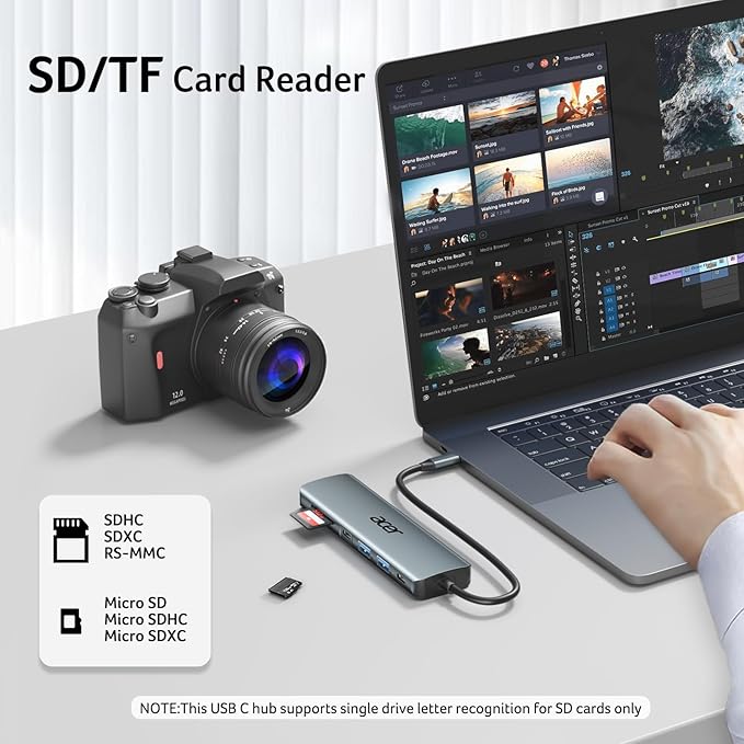 Acer USB C Hub, 7 in 1 USB C to Multi-Port Adapter - Image 6