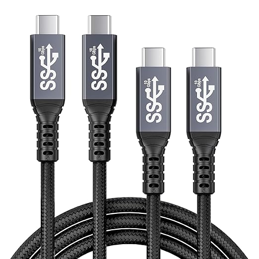 2pack USB c Cable 3.3FT, usbc to usbc 3.1, 10gbps Data Transfer USB-c Video 4K by HOTUTUKI