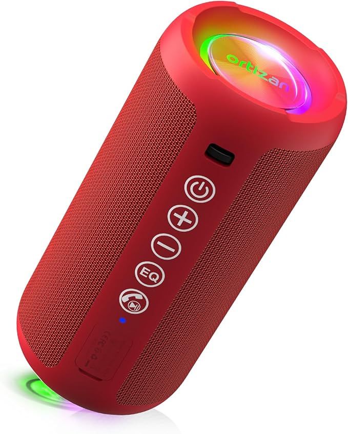 Ortizan Portable Bluetooth Speaker: IPX7 Waterproof, 24W Loud Sound, Deep Bass by Ortizan