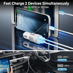 Car Charger USB C 6-Pack, Ancekoy 38W Dual Port Cigarette Lighter - Image 4