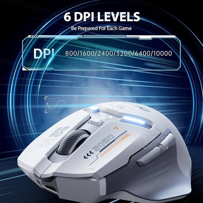 INPHIC IN9 Wireless Gaming Mouse, True Tri-Mode Bluetooth/Type-C Wired/2.4G - Image 3