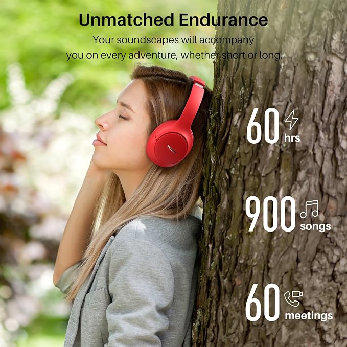 TOZO HT2 Hybrid Active Noise Cancelling Headphones, Wireless Over Ear Bluetooth - Image 5