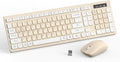 Wireless Keyboard and Mouse Combo, Full-Sized Wireless Keyboard and Adjustable by RECCAZR