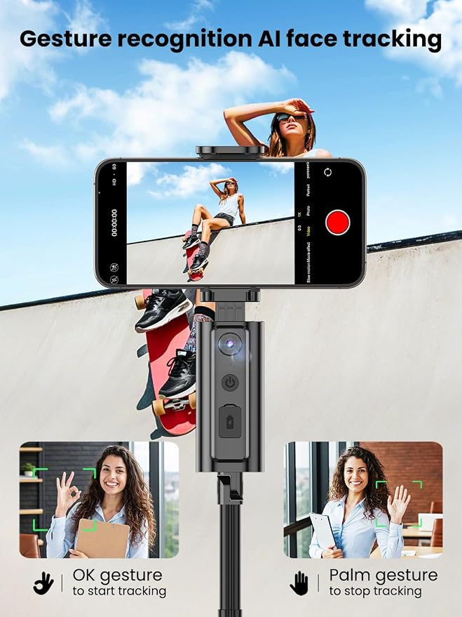 Auto Face TrackingTripod, w/Gesture Control - Image 3