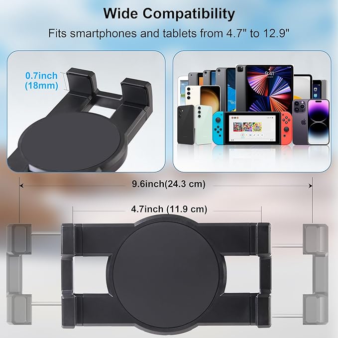 iPad Under Cabinet Mount, Kitchen Tablet Mount Holder, iPad Desk Mount w/Clamp - Image 6