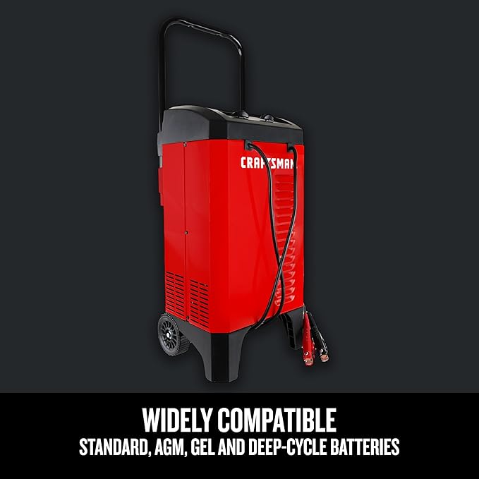 CRAFTSMAN Wheeled Manual 6A Car Battery Charger and 175A Engine Starter - Image 3