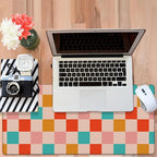 Large Mouse Pad Retro Checkerboard Gaming Desk Pad Computer Keyboard Non-slip - Image 6