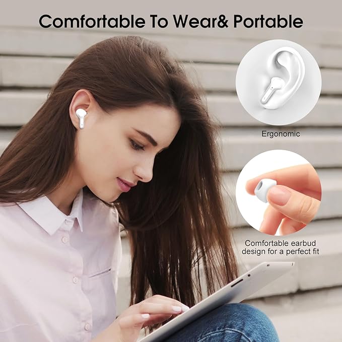 Wireless Earbuds, IP7 Waterproof in Ear Earphones, LED Display Ear buds - Image 4