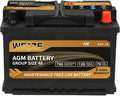 Weize Platinum AGM Battery BCI Group 48-12v 70ah H6 Size 48 Automotive Battery by WEIZE