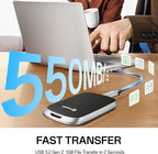 PHIXERO P5PLUS Portable SSD 2TB Up to 550MB/s, USB 3.2 Gen 2 External Solid - Image 2