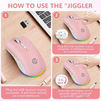 Wireless Bluetooth Mouse, 2.4G and Bluetooth 5.2 Ergonomic Rechargeable USB - Image 2
