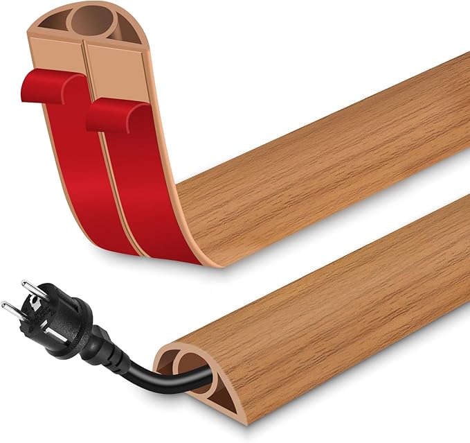 Floor Cord Cover for Wires on Floor Self Adhesive Cord Hider Floor Cable by EYAYEN