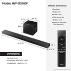 Samsung Q-Series Soundbar HW-QS700F 3.1.2 ch Subwoofer Convertible Fit - Image 2