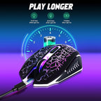 Wireless Gaming Mouse, Rechargeable Wireless Computer Mouse, 7-Color LED Light - Image 4