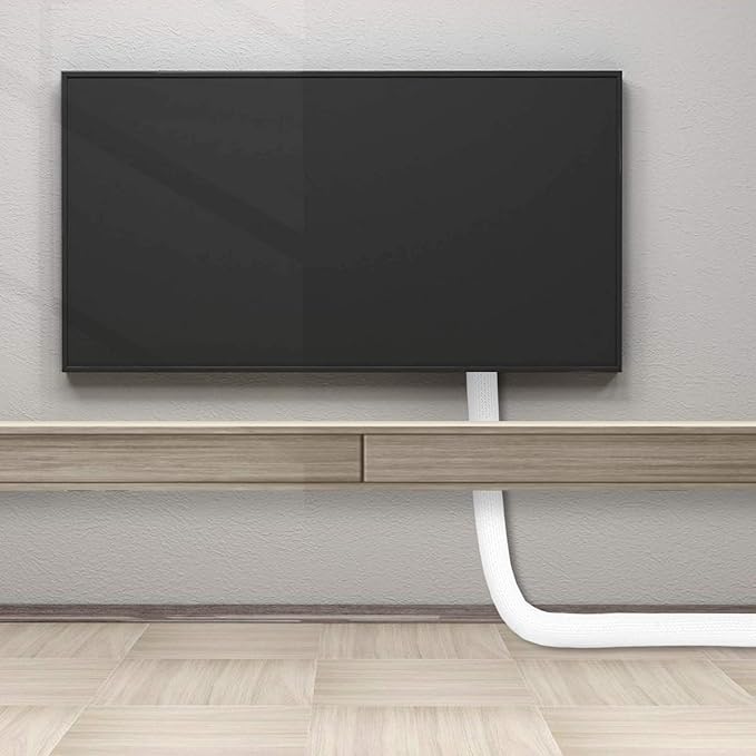 6.6ft - 1 inch White Cable Sleeve, Cable Organizer - Image 6