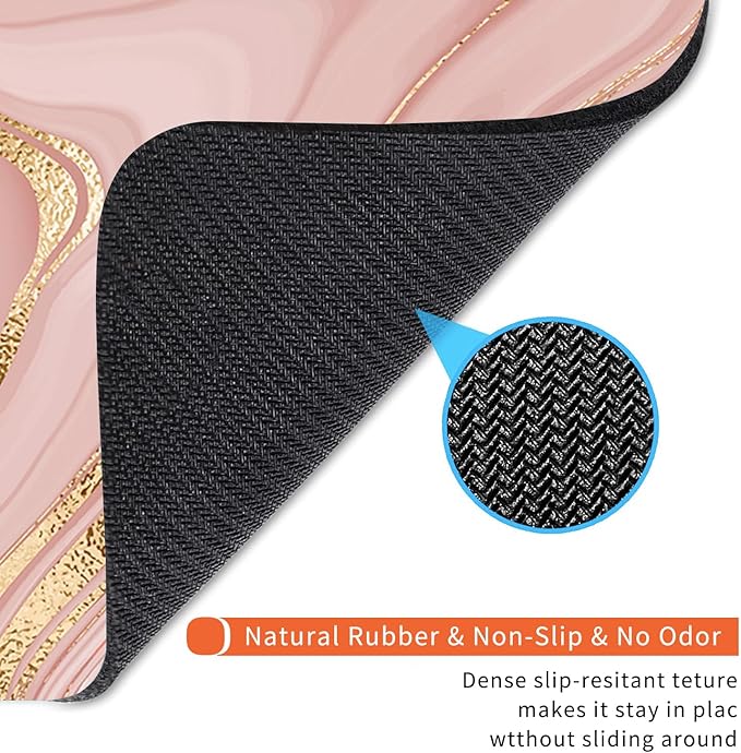 Square Mouse Pad Pink Gold, Personalized Premium-Textured Custom Mouse Mat - Image 5