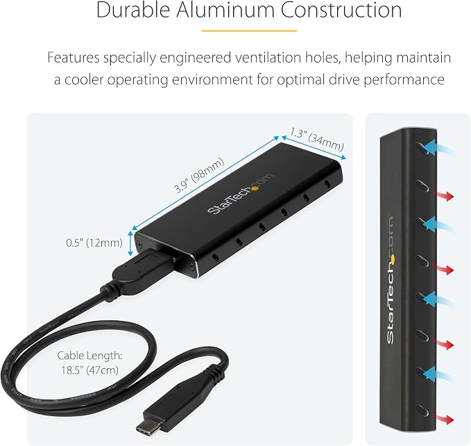 StarTech.com M.2 SSD Enclosure for M.2 SATA SSDs - Image 6