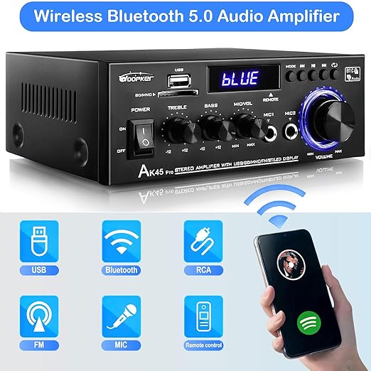 AK45 Pro Stereo Amplifier Home Audio, Stereo Receivers - Image 4