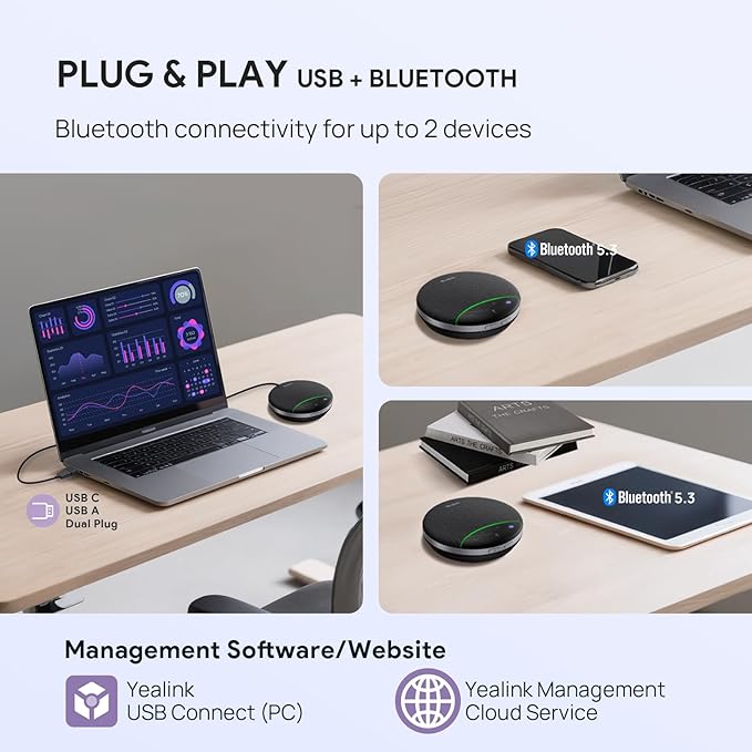 Yealink SP92 Bluetooth Speakerphone USB Conference Speakers and Microphone - Image 7