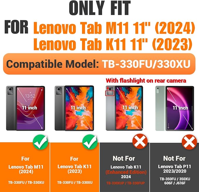 SEYMAC stock Tablet Case for Lenovo Tab M11 11 inch Drop-Proof Protection Cover - Image 2