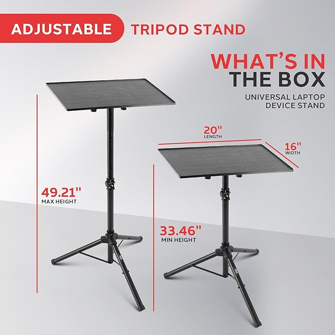 Pyle Universal Projector Stand – Adjustable Tripod - Image 6