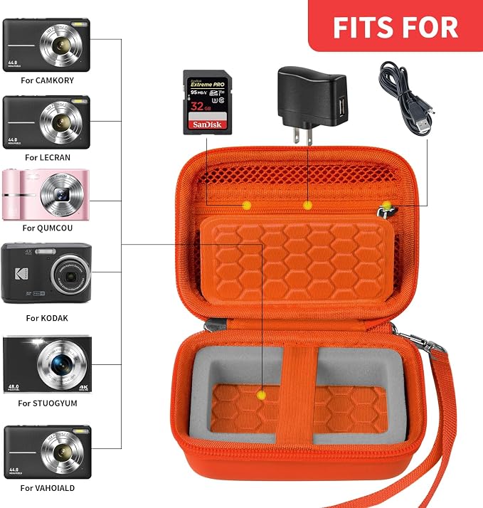 Carrying & Protective Case for Digital Camera, AbergBest 21 Mega Pixels 2.7" - Image 2