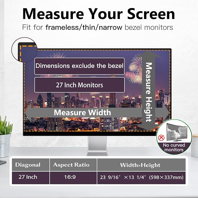 Magnetic Computer Privacy Screen Filter 27 Inch - Image 8