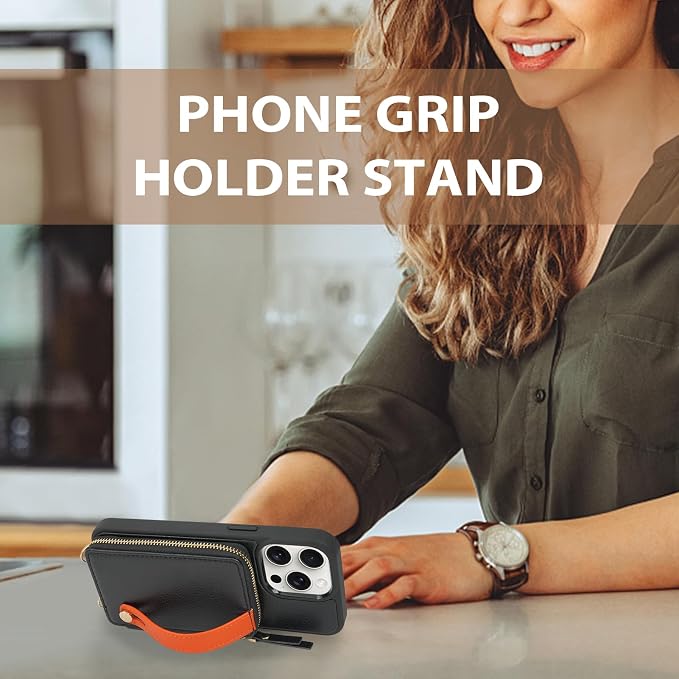 LAMEEKU for iPhone 15 Pro Wallet Case - Image 9
