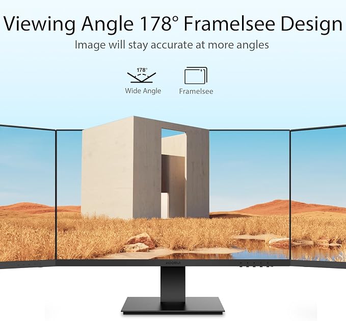 KOORUI Monitor 27 Inch 1080p PC Monitor 3000:1 Contrast Ratio - Image 2