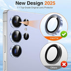 YWXTW S25 Ultra Camera Lens Cover, 9H Tempered Glass Upgraded Metal Edging - Image 2