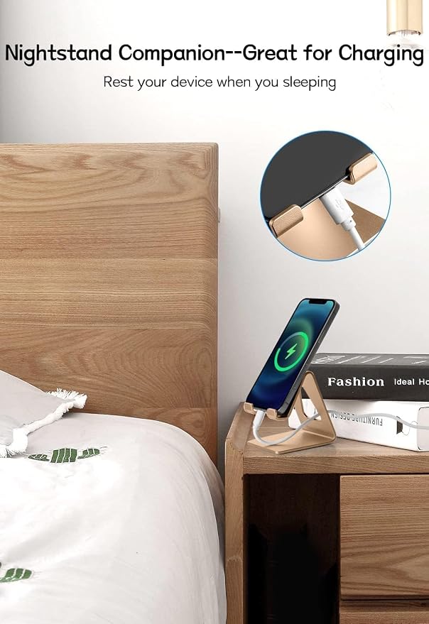 Desk Cell Phone Stand Phone Holder, Aluminum Phone Cradle Dock - Image 6